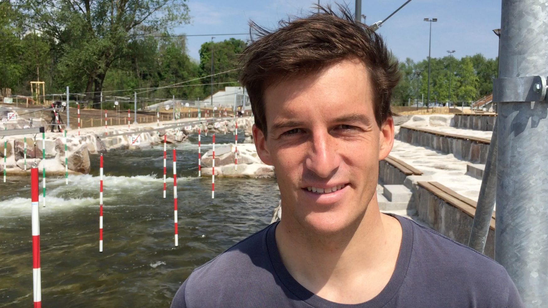 Mathieu Biazizzo a découvert le nouveau bassin d'eau vive d'Épinal.