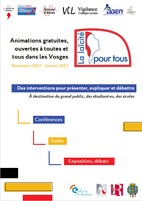 Laïcité pour tous : quatre jours d'animations gratuites pour toutes et tous dans les Vosges