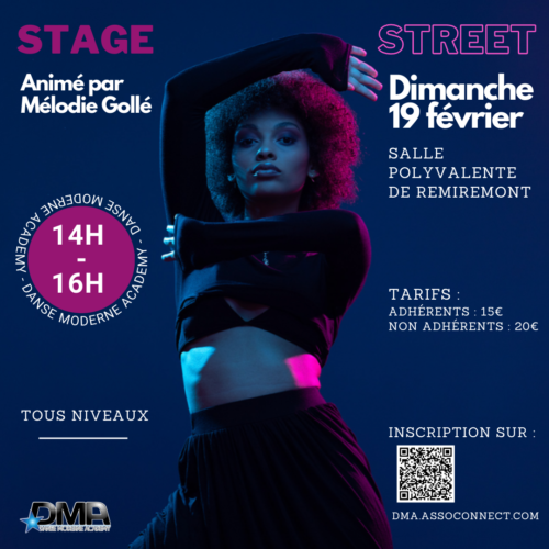 Stage de STREET DANCE avec Mélodie Gollé