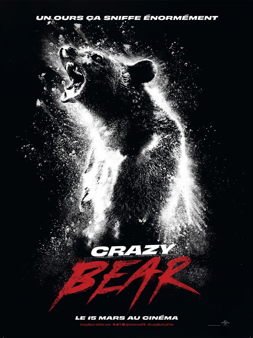 Affiche du film Crazy Bear, sortie dans les salles de 15 mars 2023.