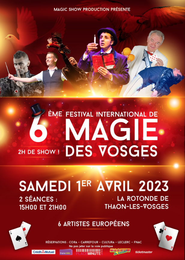 Affiche du 6e Festival international de magie de Thaon-les-Vosges.