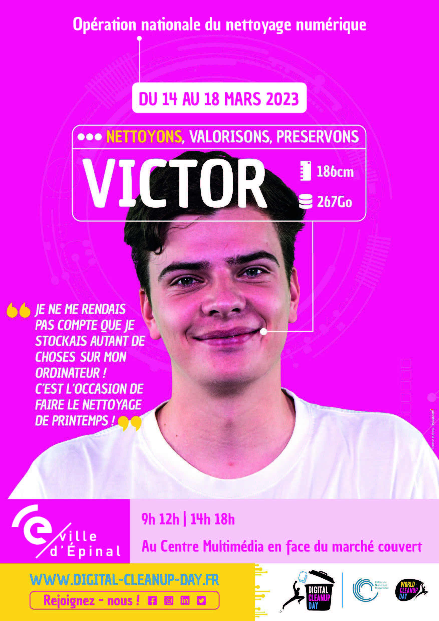 Affiche Digital Clean up Épinal 2023.