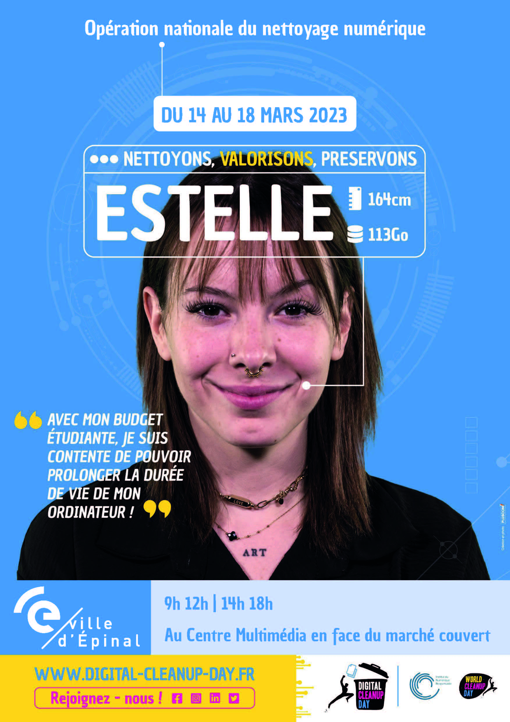 Affiche Digital Clean up Épinal 2023.