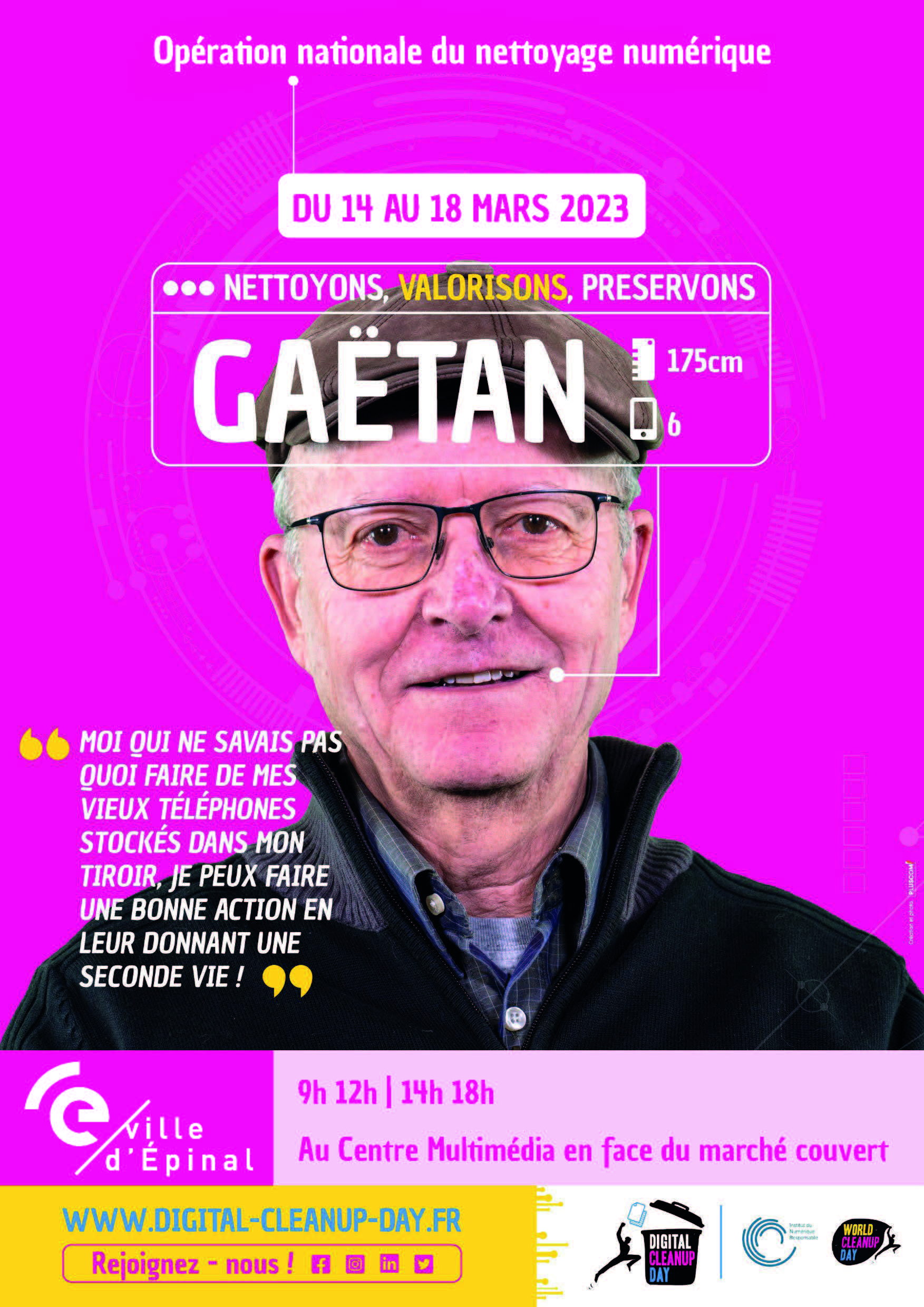 Affiche Digital Clean up Épinal 2023.