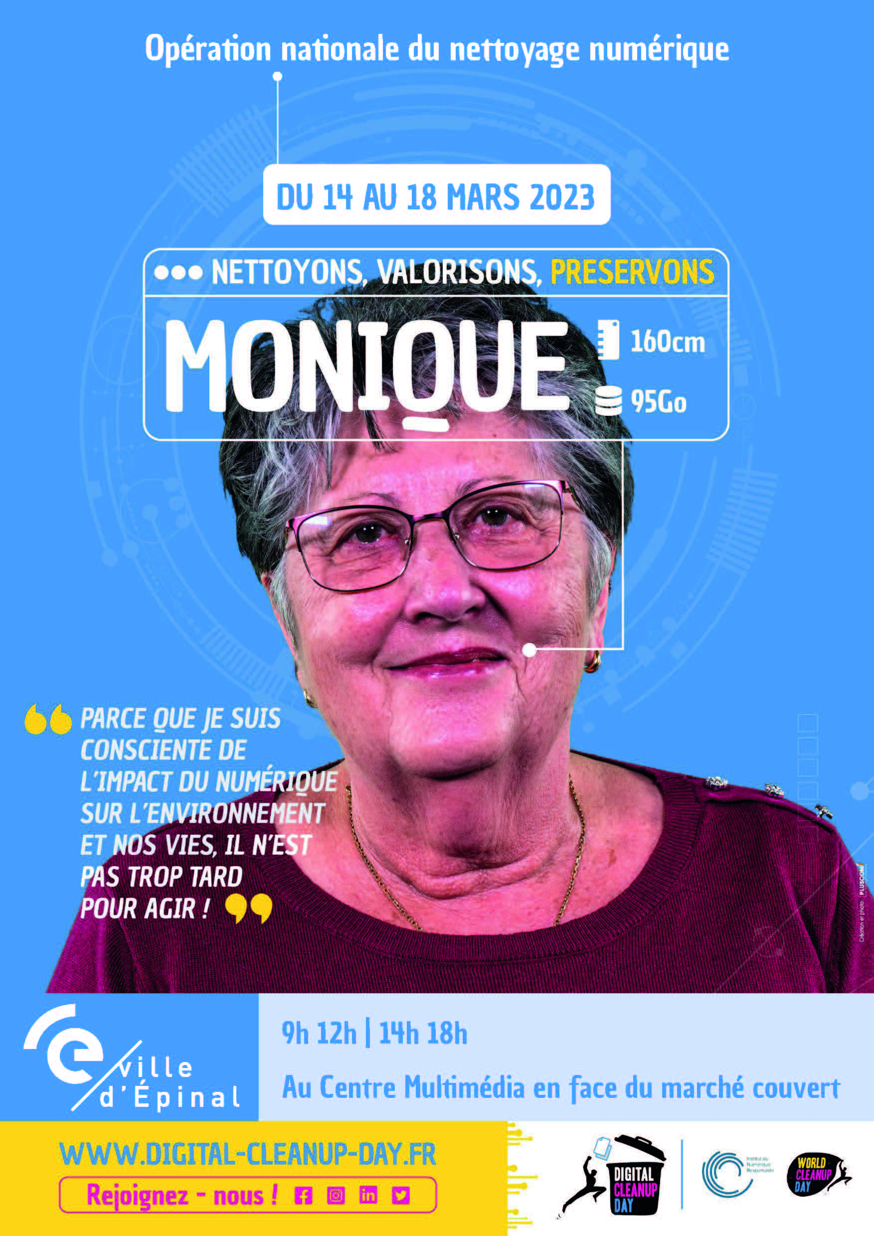 Affiche Digital Clean up Épinal 2023.