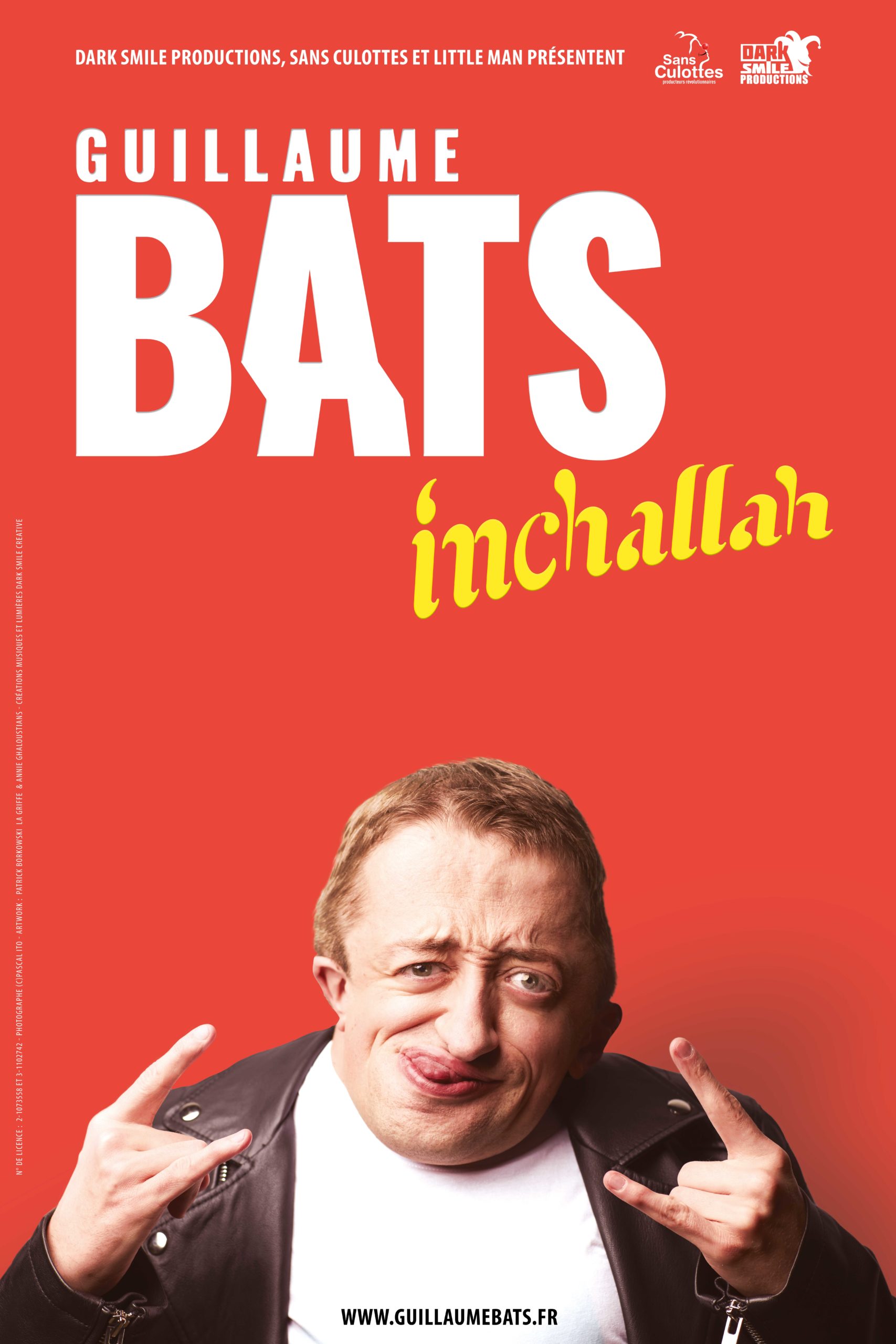 Affiche du spectacle de Guillaume Bats.