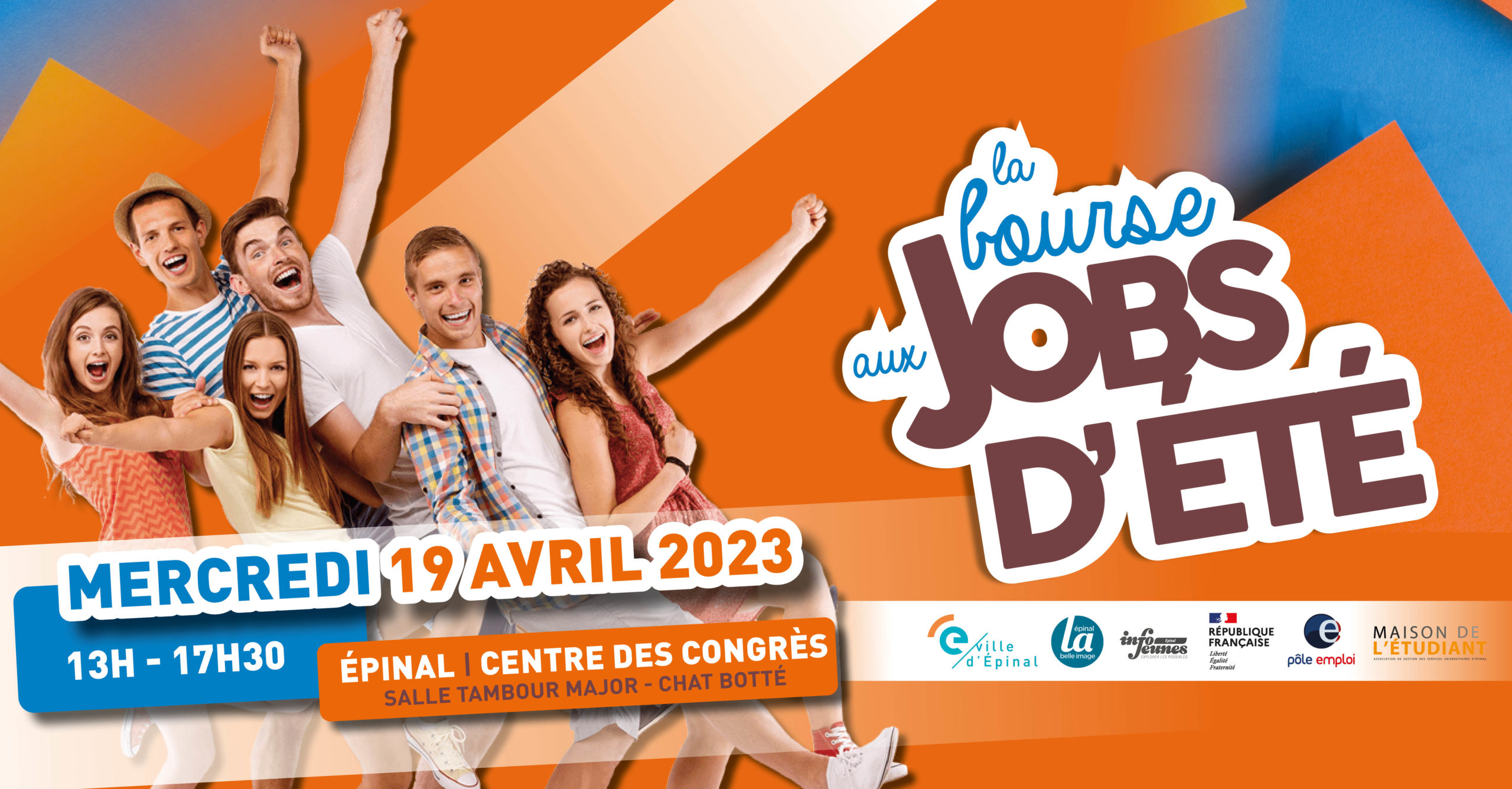 Affiche de la Bourse aux jobs d'été 2023 de la ville d'Épinal.