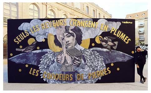 Le MUR d'Épinal accueille l'affichiste Madame pour sa nouvelle fresque