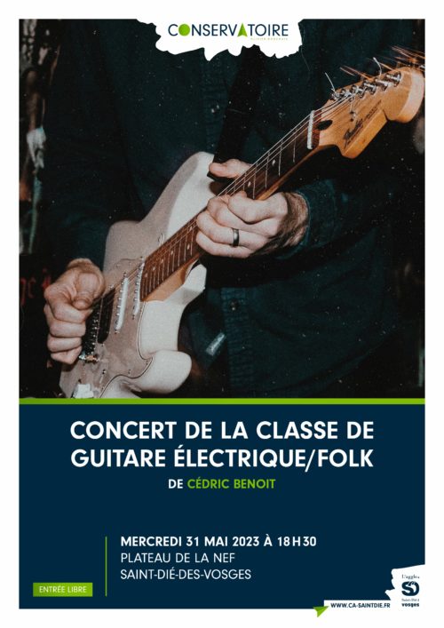 Concert de la classe de guitare électrique/folk de Cédric Benoit