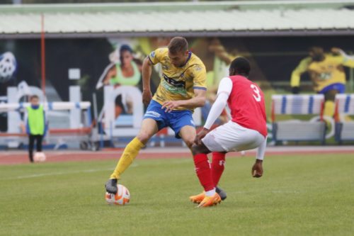 Paul Léonard lors du match face à la réserve de Reims, au stade de la Colombière.