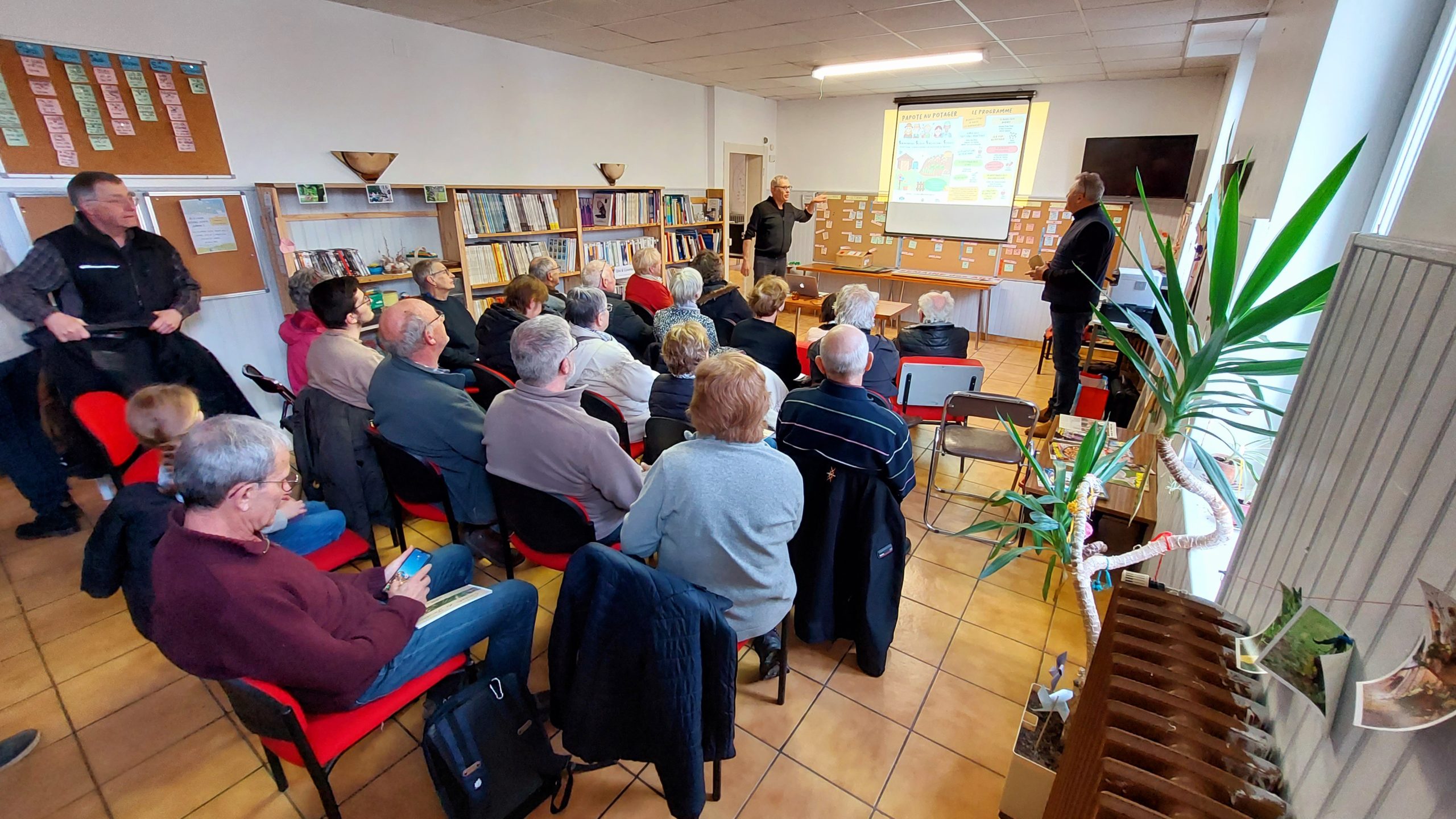 Conférence de Roland Motte pour Papote au Potager à Darney.