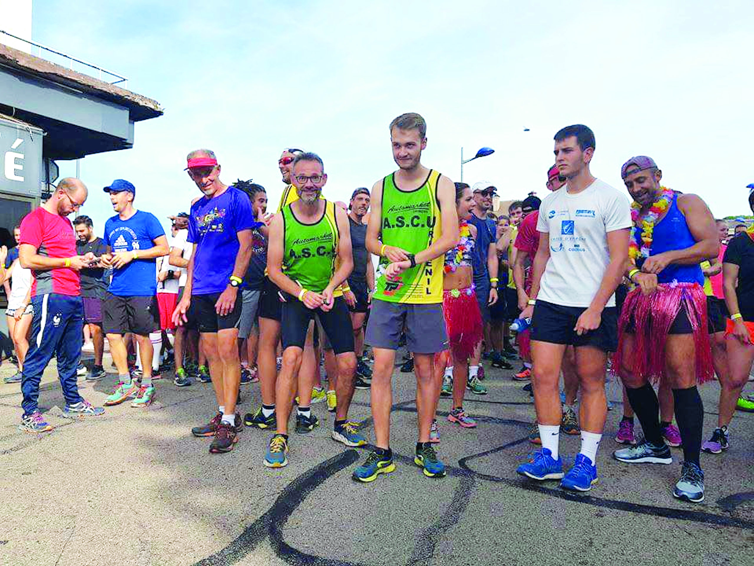 Les participants de la Run and Beer au départ.