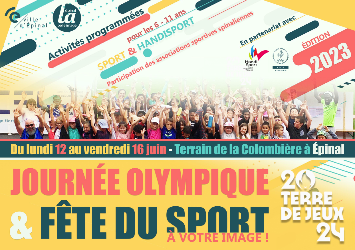 Affiche Fête du sport d'Épinal 2023.