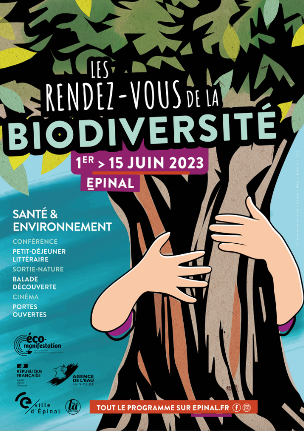 Affiche des Rendez-vous de la biodiversité 2023, à Épinal.