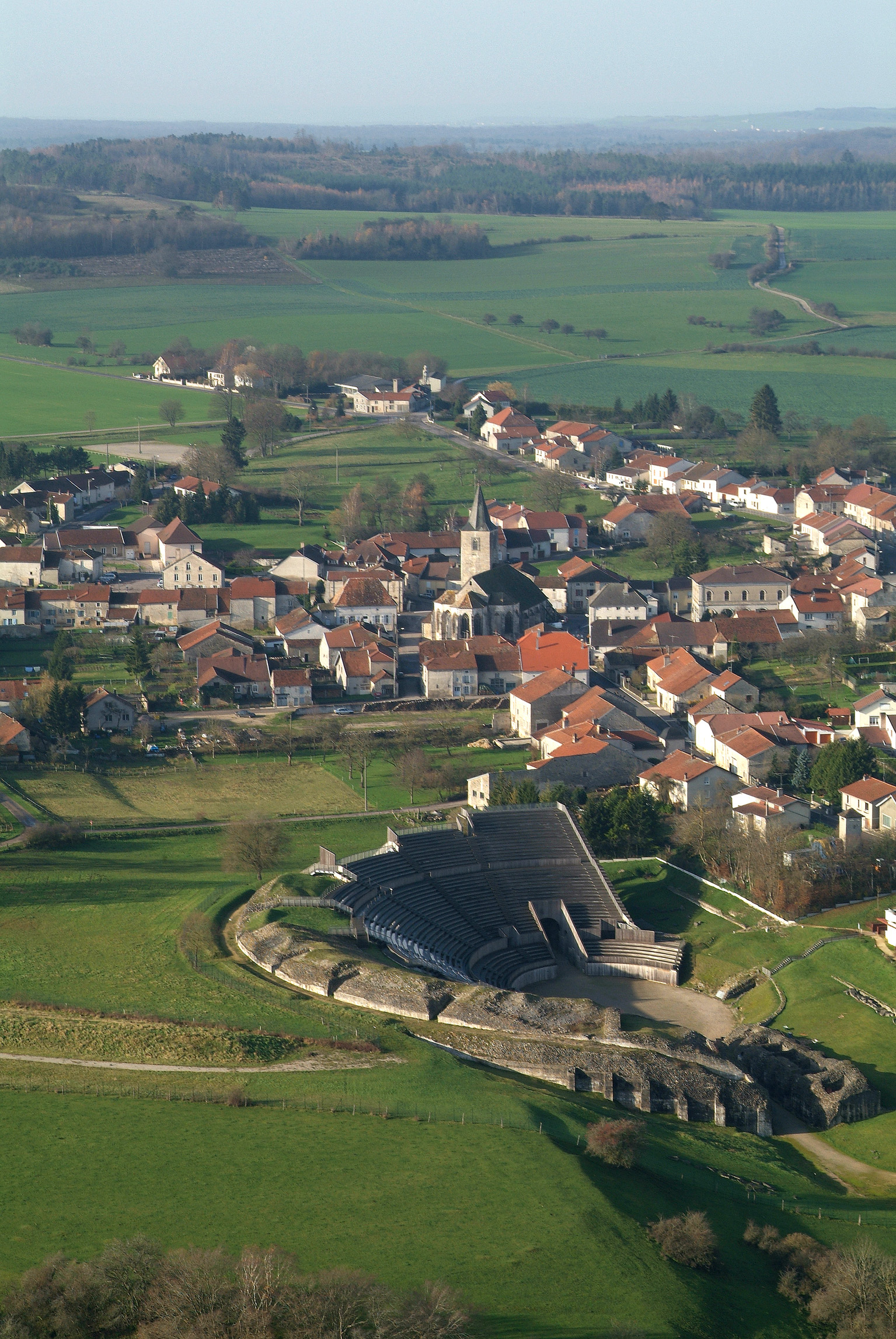 L'Amphithéâtre de Grand vue d'avion.