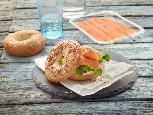 Recette : Bagel au saumon fumé et au fromage frais