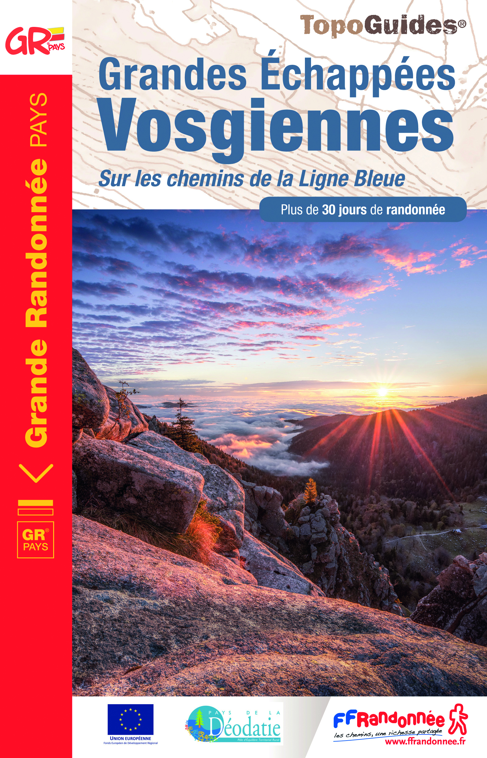 Couverture du Topo guide sur les Grandes échappées vosgiennes.