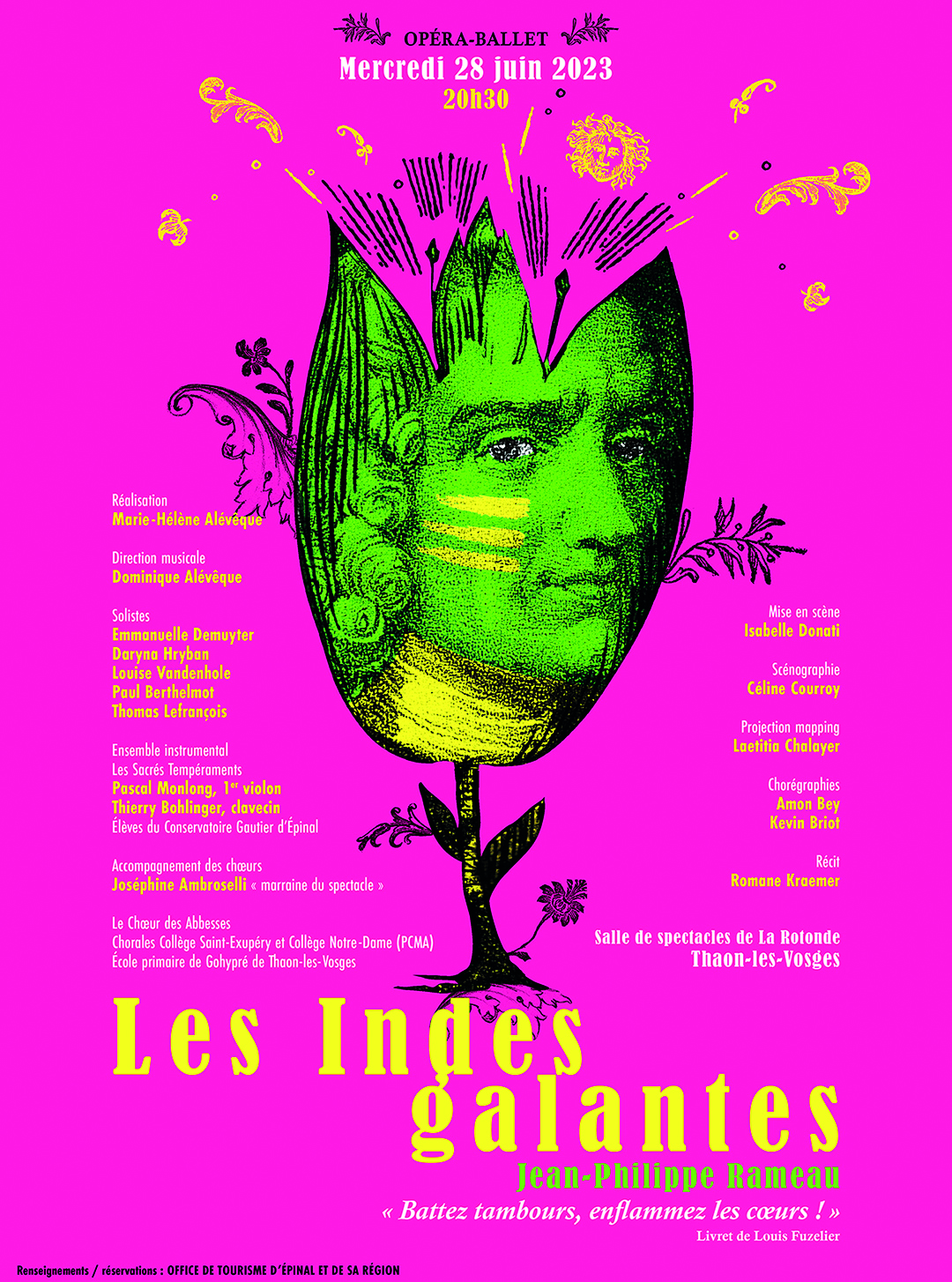 Affiche du spectacle Les Indes Galantes.