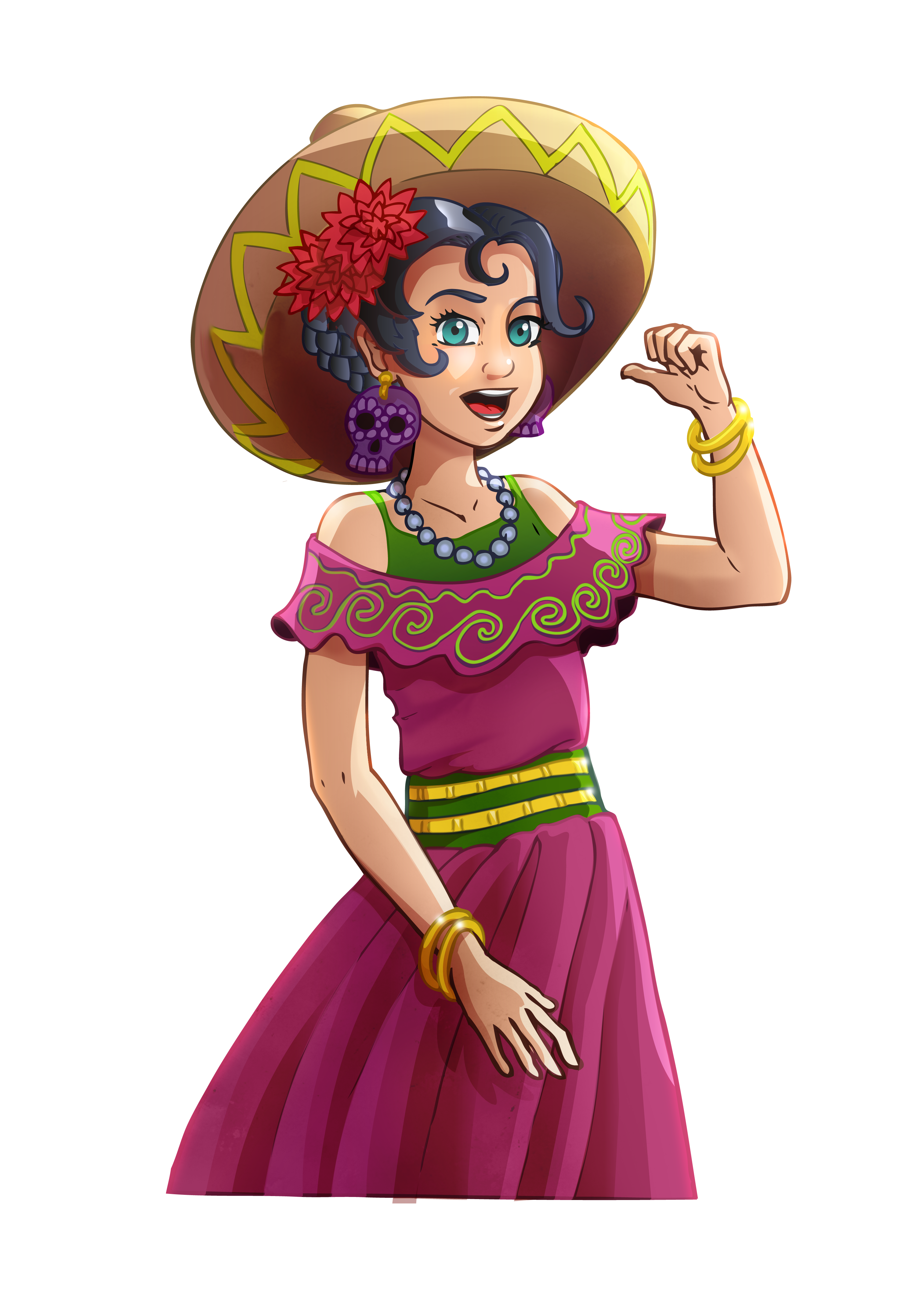 Rosy, le personnage qui accompagne El Molcajete, la nouvelle attraction de Fraispertuis-City.