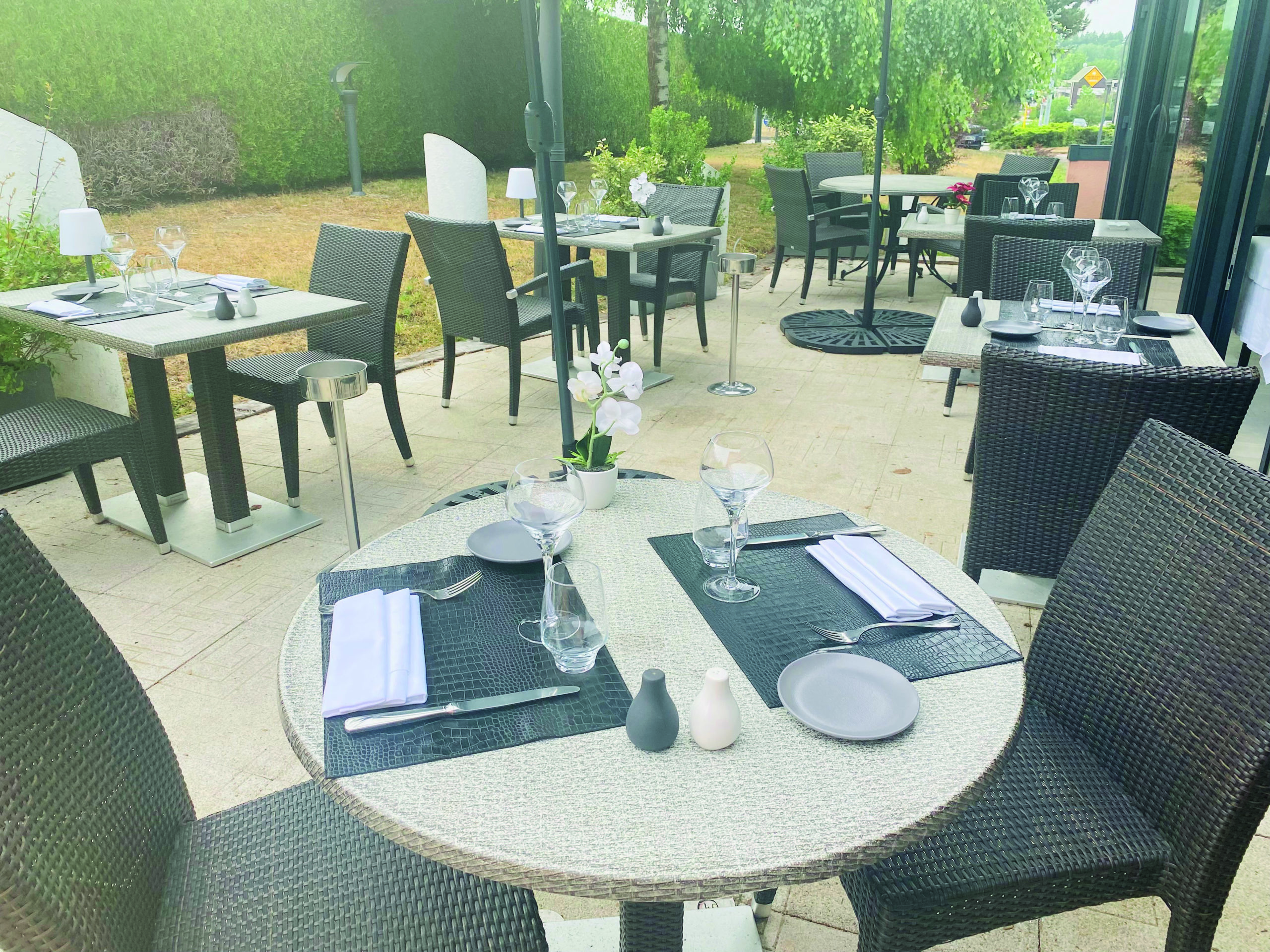 Terrasse du Restaurant Lafayette d'Épinal.