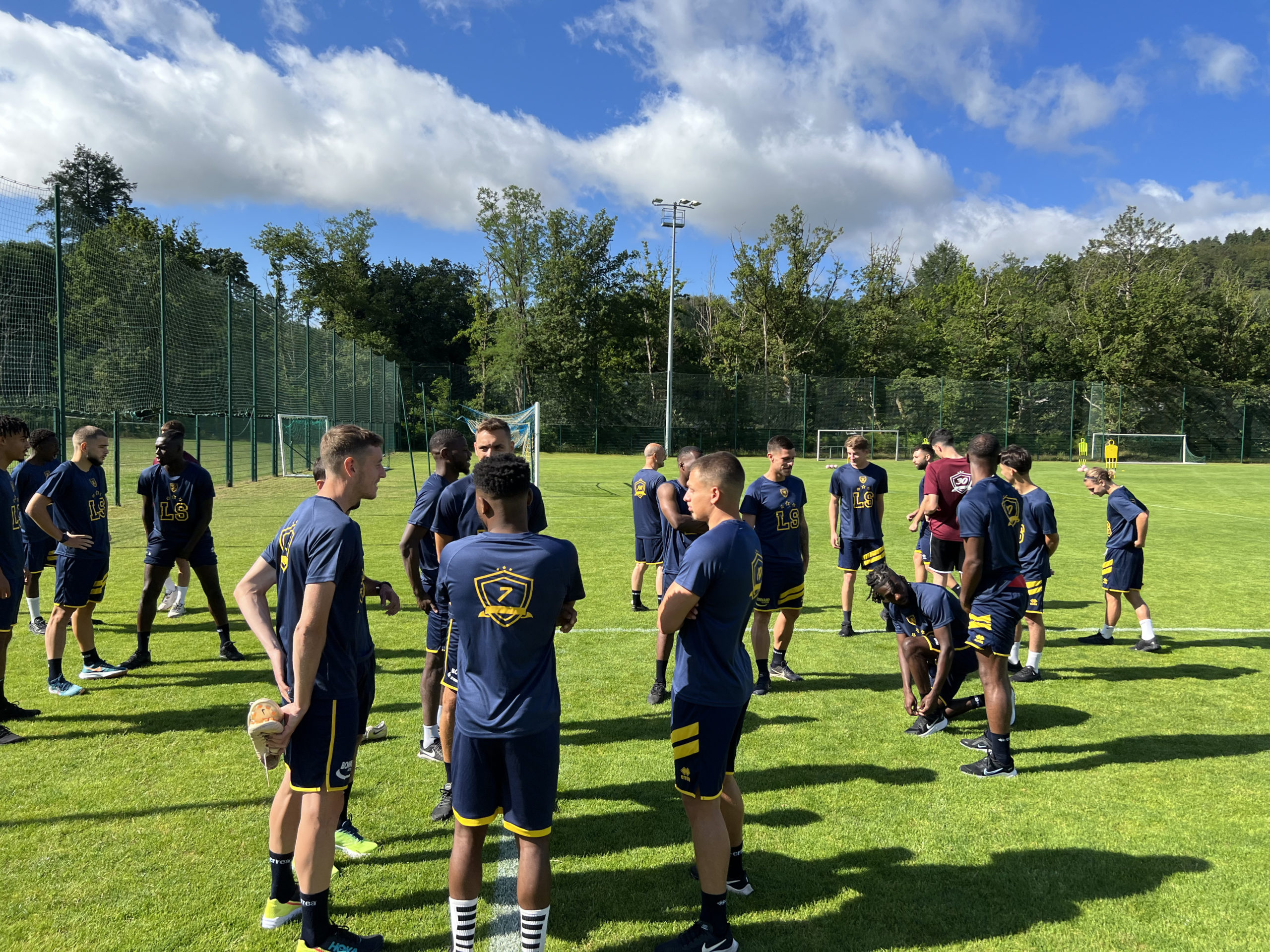 Reprise de l'entraînement du SAS Football Épinal.