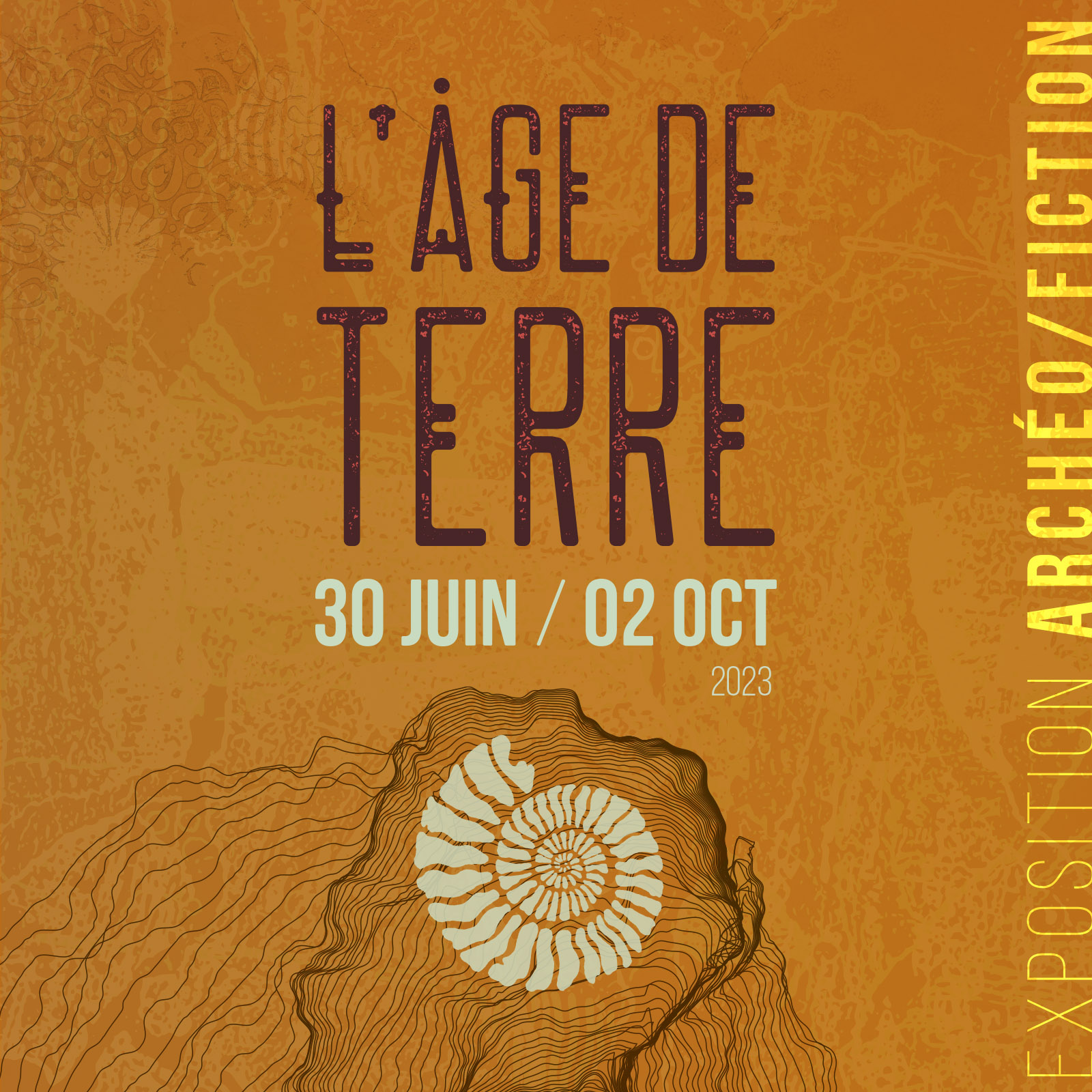 Affiche de l'exposition "Âge de terre" au Mudaac d'Épinal.