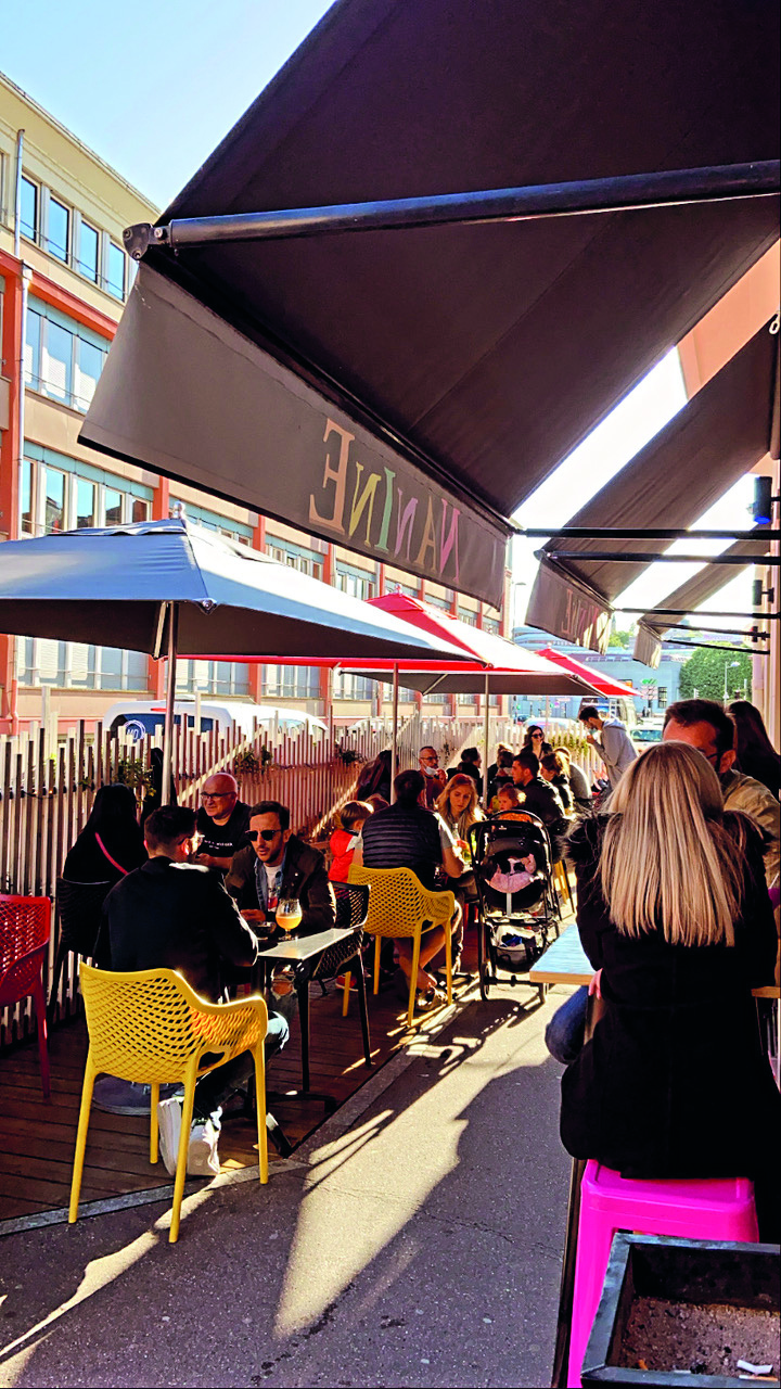 Terrasse du restaurant Nanine à Épinal.