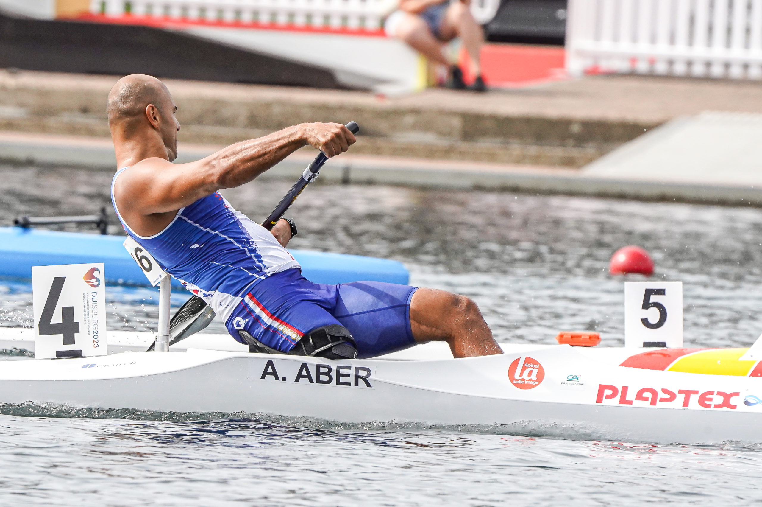 Abel Aber aux mondiaux de Duisbourg.