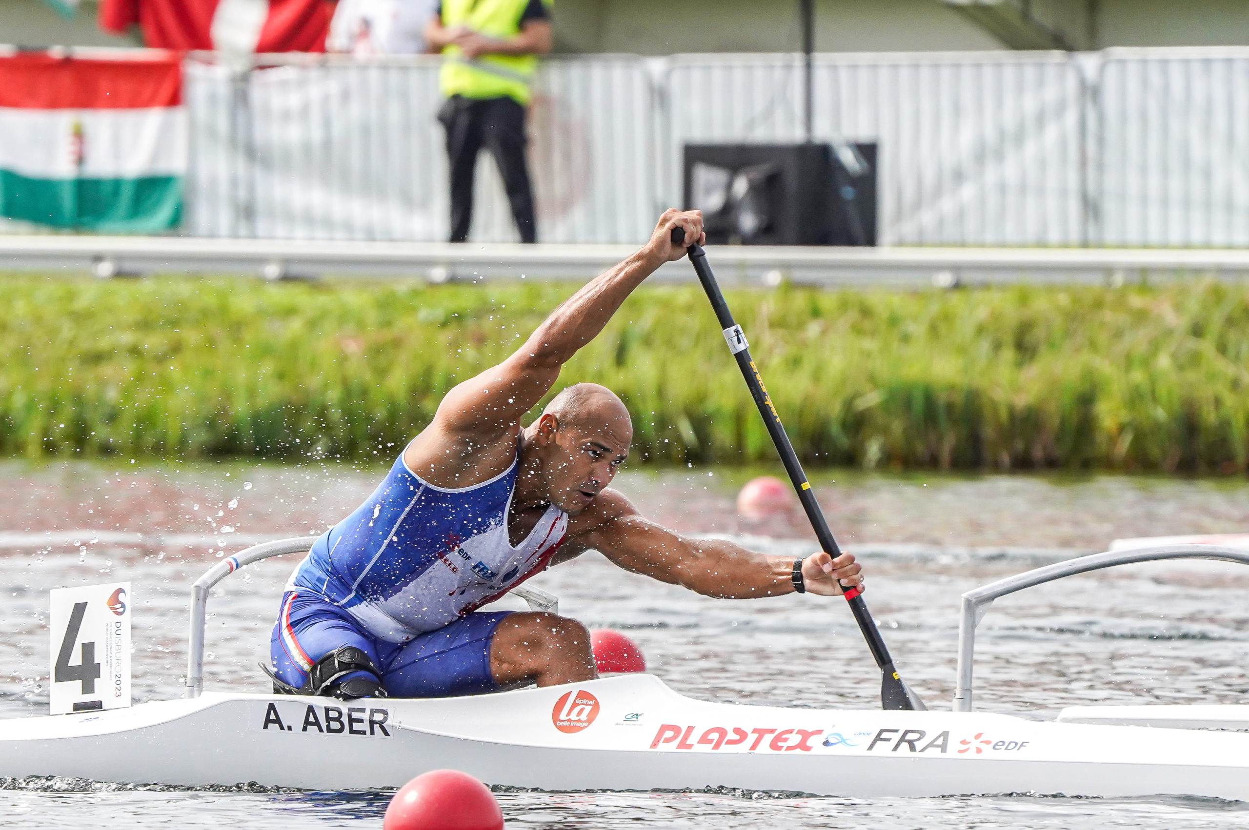 Abel Aber aux mondiaux de Duisbourg.