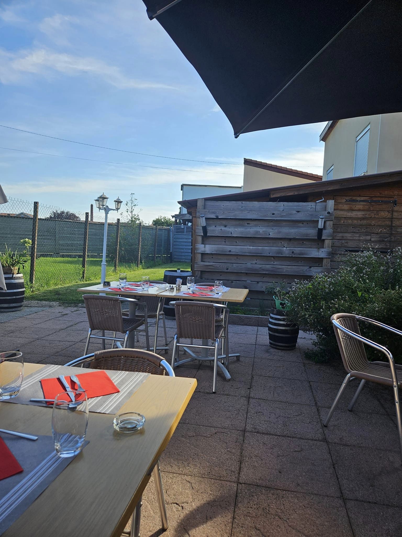 Terrasse du restaurant Les Toqués du Goût.