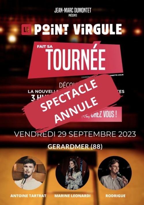 Tournée du Point Virgule : le stand-up débarque sur la scène de la MCL de Gérardmer avec 3 humoristes prometteurs