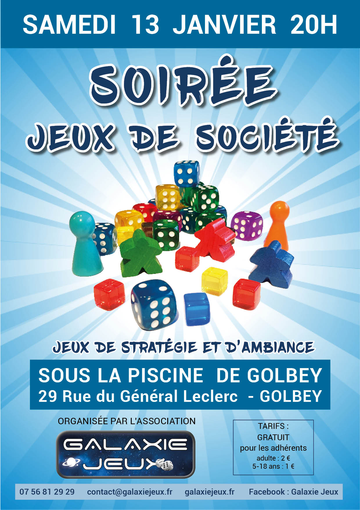 Jeux - SOIREE JEUX de SOCIÉTÉ DÉCALÉS - le samedi 30 avril 2022 19H00 à  Parçay-Meslay - Brasserie du Cyclope