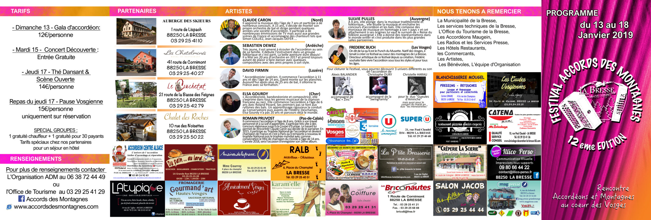 PROGRAMME 2019 PAGE 8A12, 1ADM