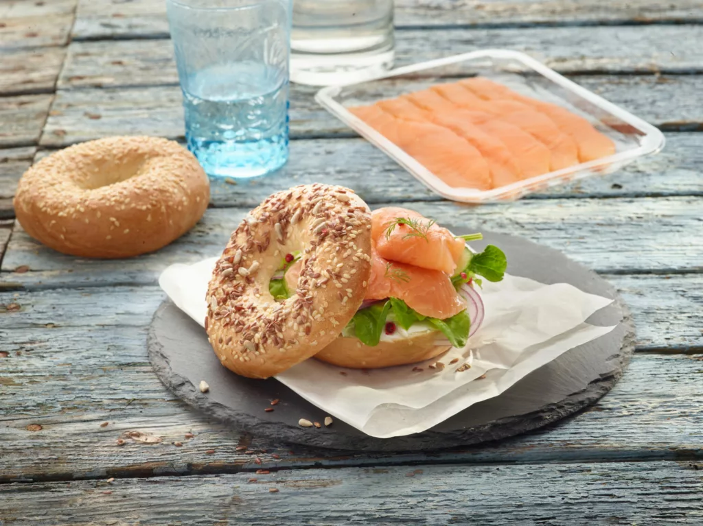 Recette : Bagel au saumon fumé et au fromage frais