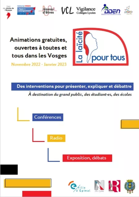 Laïcité pour tous : quatre jours d'animations gratuites pour toutes et tous dans les Vosges