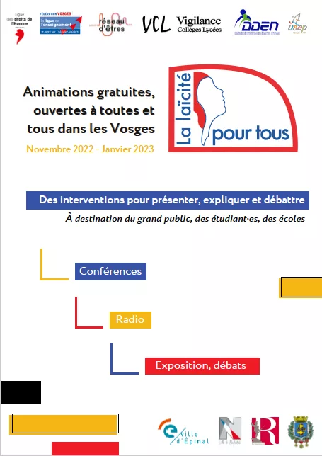 Laïcité pour tous : quatre jours d'animations gratuites pour toutes et tous dans les Vosges