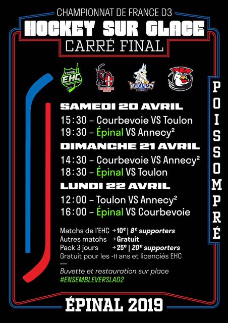 D3 - carré final : le Épinal Hockey Club veut la montée et le titre à domicile ! 3• 100% Vosges 100% Vosges