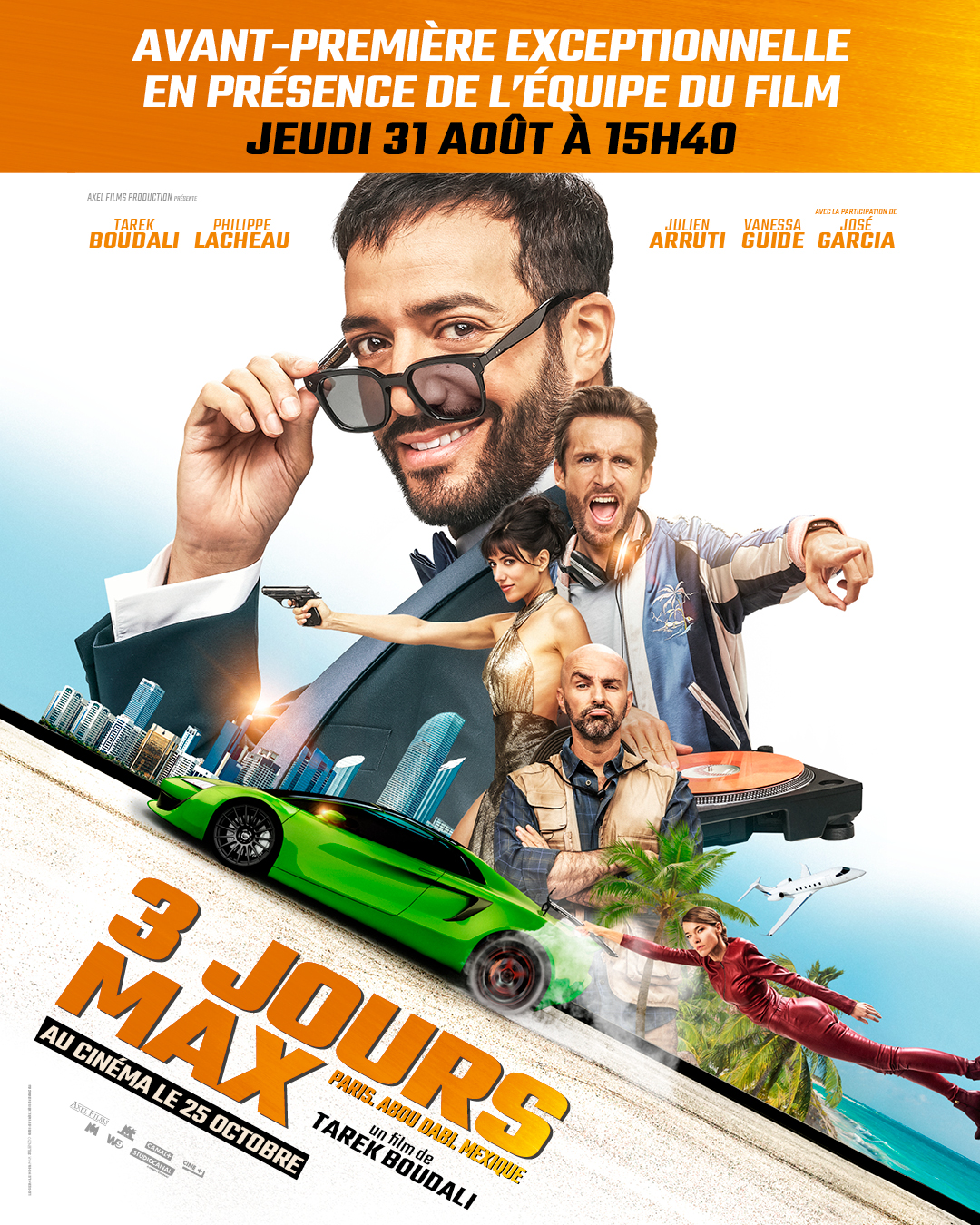 Tarek Boudali et l'équipe de "3 jours max" à Neufchâteau pour l'avant-première du film 2• 100% Vosges 100% Vosges
