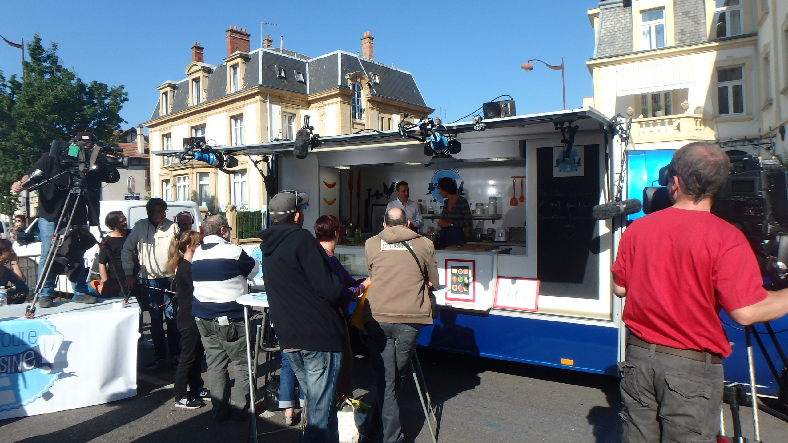 Tournage de l'émission Ça roule en cuisine
