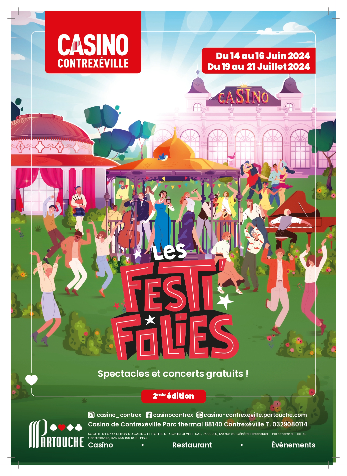 Le festival "Festi’Folies" organisé par le Casino de Contrexéville débarque en juin et juillet 2• 100% Vosges 100% Vosges