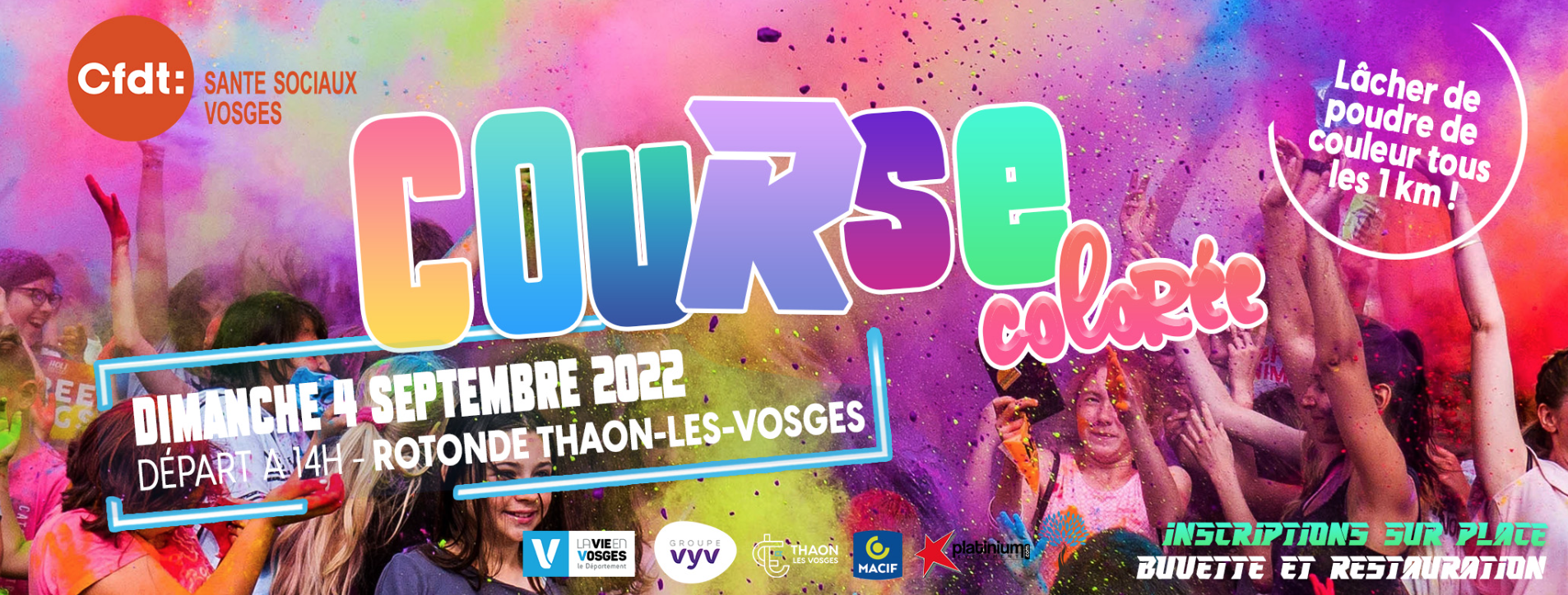 Course colorée : Thaon-les-Vosges lâche la poudre 2• 100% Vosges 100% Vosges