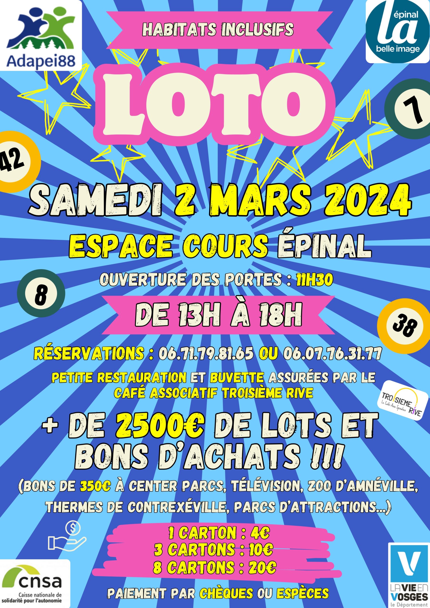 Habitats inclusifs : Adapei88 organise un loto le 2 mars à Épinal 2• 100% Vosges 100% Vosges