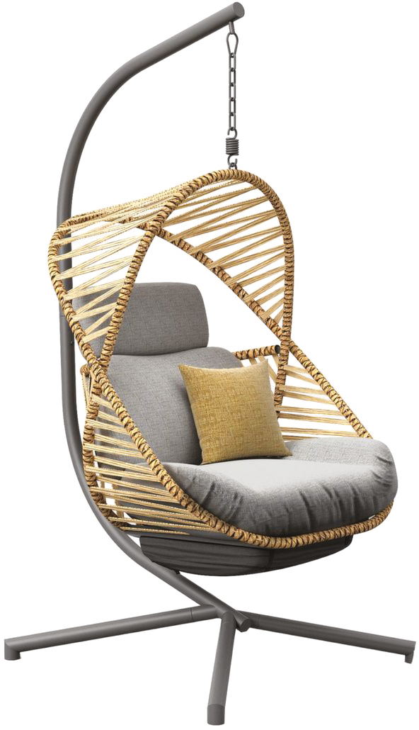 Déco : Des terrasses aux couleurs de l'été avec Fly Épinal 3• 100% Vosges Siège Banana oeuf, de chez Fly.
