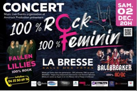Une soirée 100% rock féminin ce samedi 2 décembre à la Bresse 2• 100% Vosges 100% Vosges