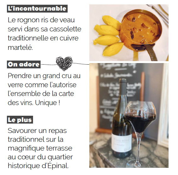 Ipso Facto, une cuisine traditionnelle en plein cœur d'Épinal 4• 100% Vosges 100% Vosges