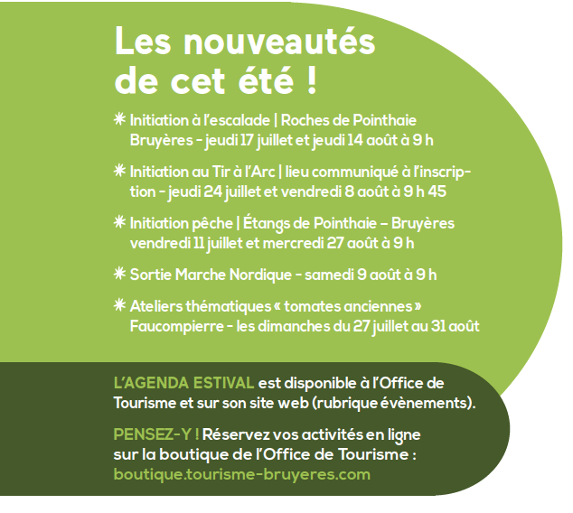 Profitez d'un été animé à Bruyères 2• 100% Vosges 100% Vosges