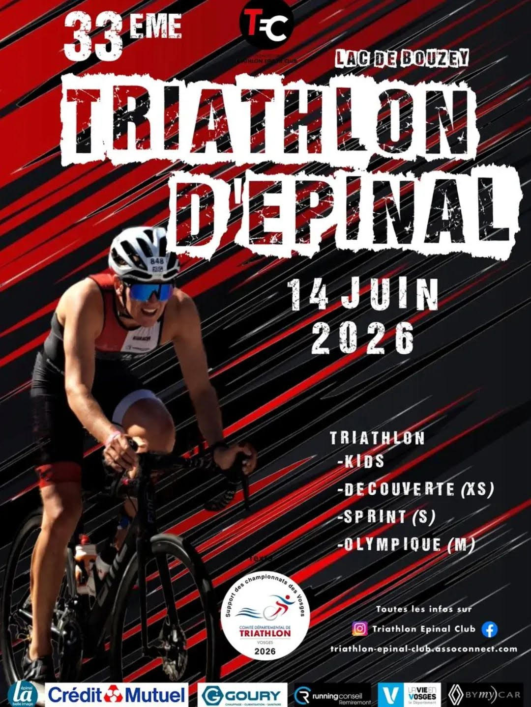 Le Triathlon d’Épinal revient le 14 juin au lac de Bouzey 2• 100% Vosges 100% Vosges