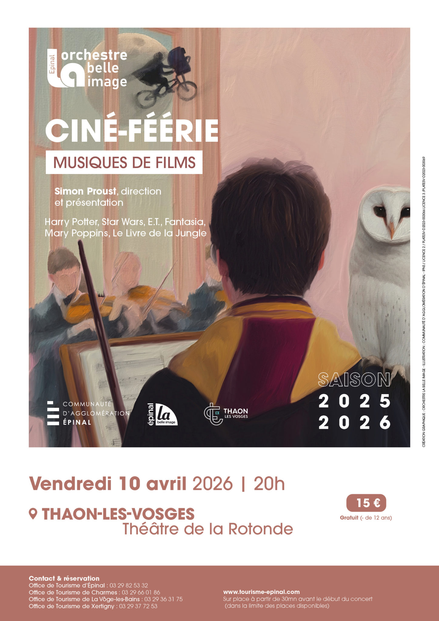 L’Orchestre La Belle Image présente “Ciné-féérie”, une soirée dédiée aux musiques de films à Thaon-les-Vosges 2• 100% Vosges 100% Vosges
