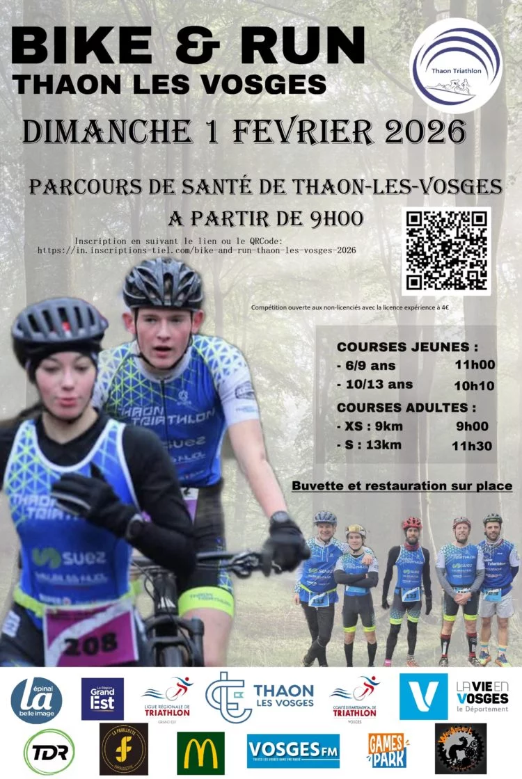 Un Bike & Run pour tous les âges à Thaon-les-Vosges le 1er février 2• 100% Vosges 100% Vosges