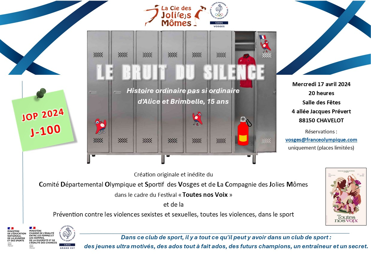 "Le bruit du silence", une création originale sur les violences dans le sport, à voir le 17 avril 2024 à Chavelot 2• 100% Vosges 100% Vosges